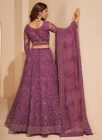 Vegaa Fashion Onion Pink Net Embroidery Designer Lehenga Choli