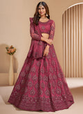 Vegaa Fashion Pink Net Embroidery Designer Lehenga Choli