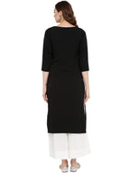 Ahalyaa Women Self Design Crepe Straight Beautiful Kurta