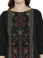 Ahalyaa Women Self Design Crepe Straight Beautiful Kurta