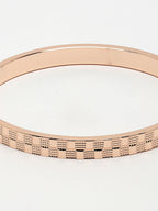 NVR Men's Rose Gold Stainless Steel Kada Bracelet - Distacart