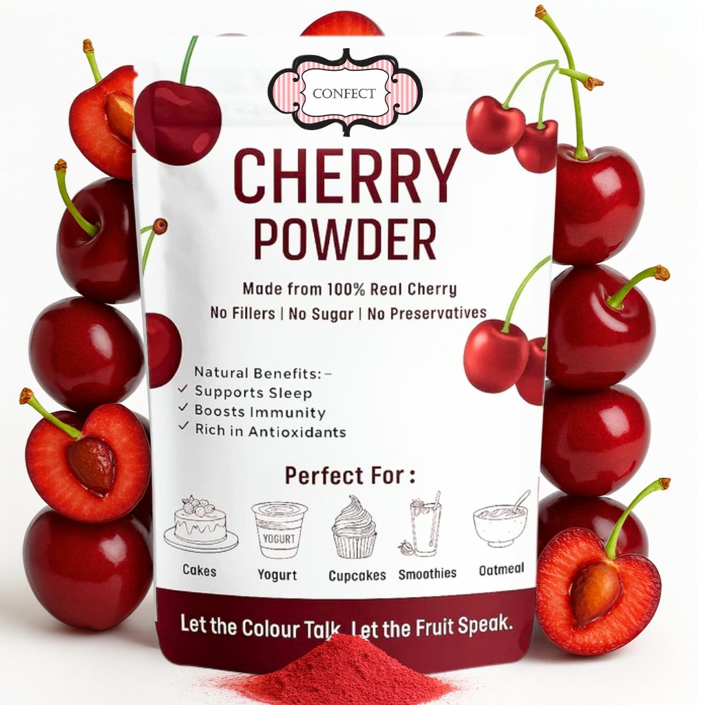 cherry powder pure natural fruit powder for smoothies baking beverages juices tea diy recipes vegan gluten free no added sugar 100 gm