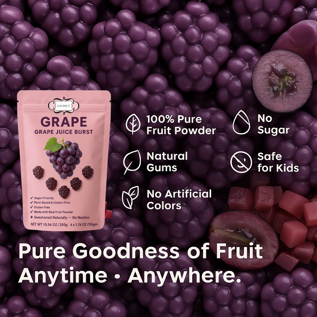 grape juice burst gummies