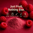 rasberry fruit powder pure natural fruit powder for smoothies baking beverages juices tea diy recipes vegan gluten free no added sugar 100 gm