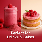 rasberry fruit powder pure natural fruit powder for smoothies baking beverages juices tea diy recipes vegan gluten free no added sugar 100 gm