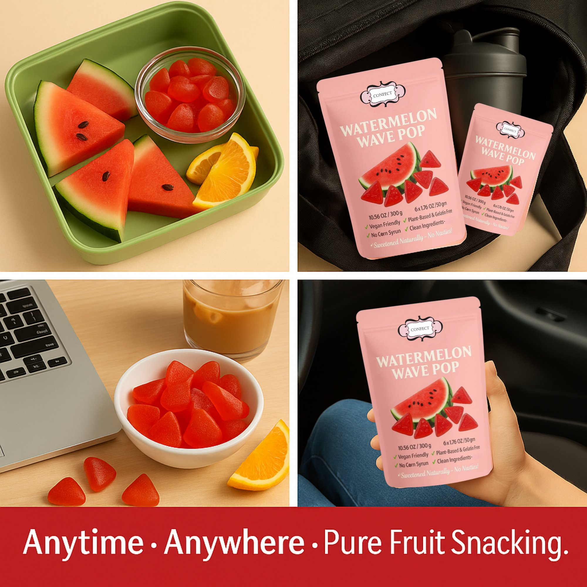 watermelon wave pop gummies