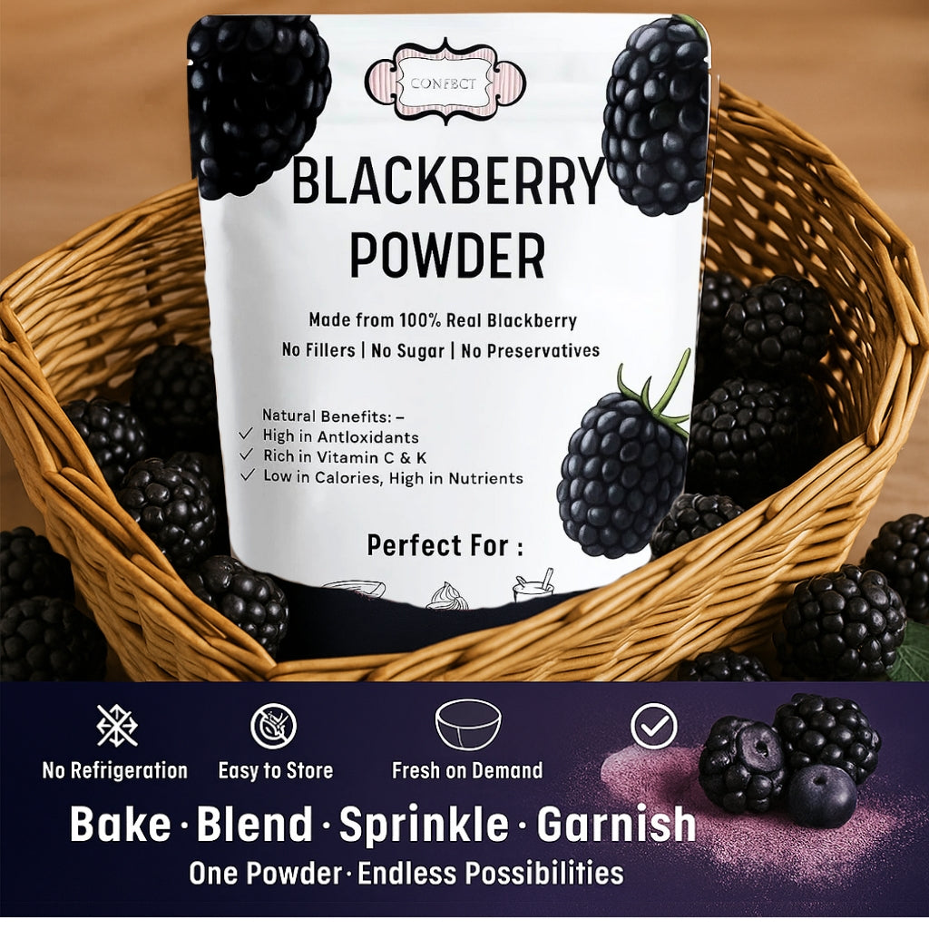 blackberry powder pure natural fruit powder for smoothies baking beverages juices tea diy recipes vegan gluten free no added sugar 100 gm