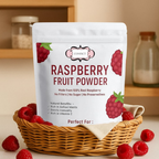 rasberry fruit powder pure natural fruit powder for smoothies baking beverages juices tea diy recipes vegan gluten free no added sugar 100 gm