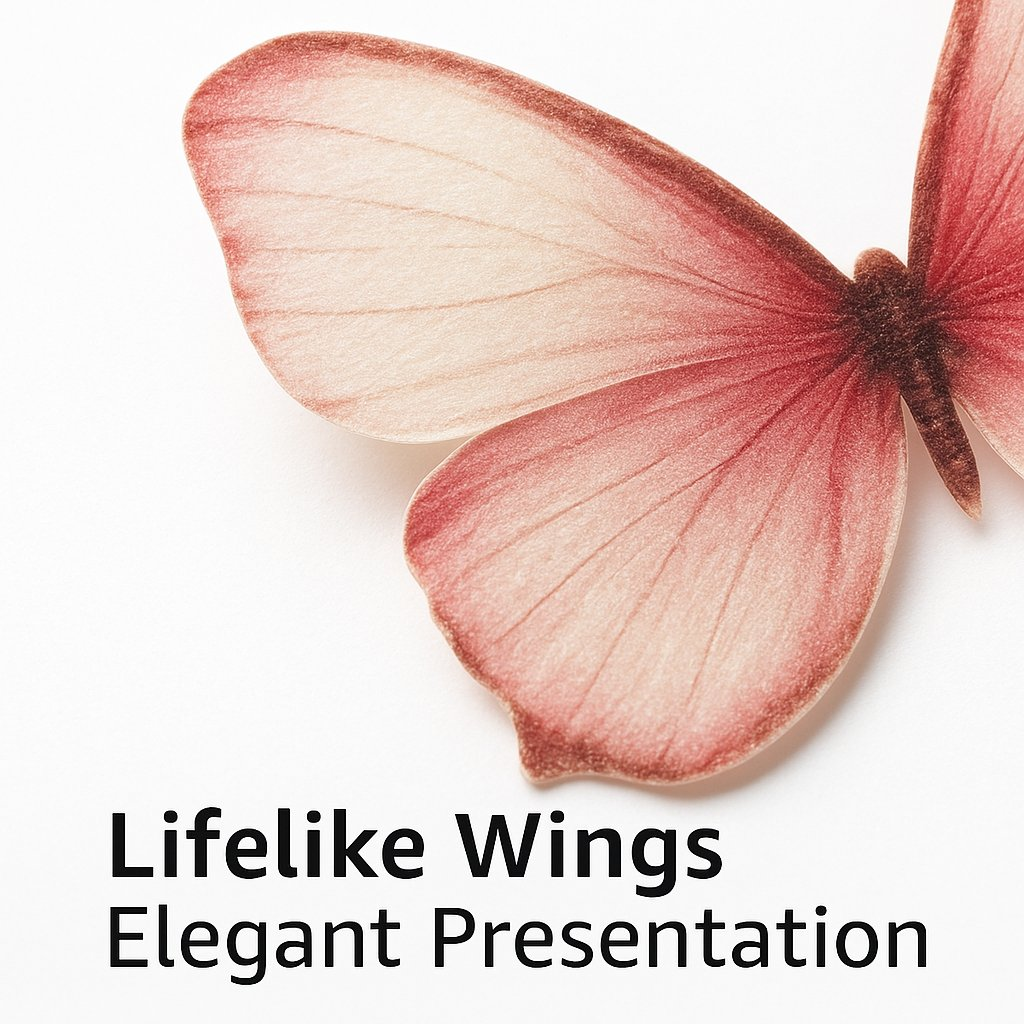 red pack of 56 edible wafer paper butterflies