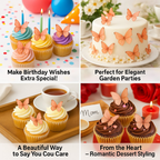 pink pack of 56 edible wafer paper butterflies copy