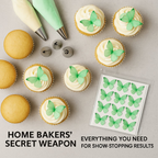 green pack of 56 edible wafer paper butterflies