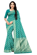 Vamika Rama Green Weaving Banarasi Jacquard Saree