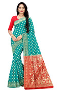 Vamika Rama Green Weaving Banarasi Jacquard Saree