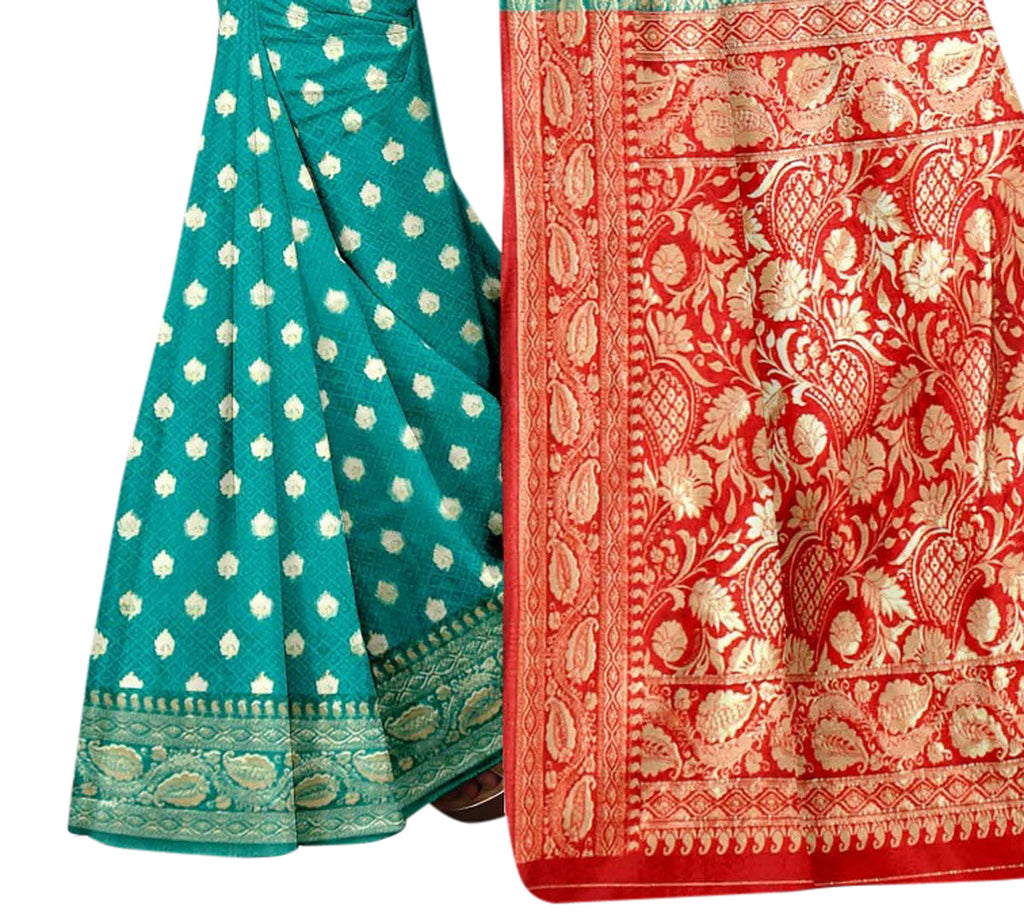 Vamika Rama Green Weaving Banarasi Jacquard Saree