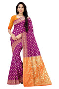 Vamika Purple Weaving Banarasi Jacquard Saree