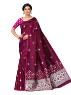 Vamika Weaving Banarasi Jacquard Maroon Kanjivaram Saree