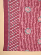 Janasya Regular Poly Cotton Purple Printed Shirt Collar Kurta,Bottom & Dupatta - Distacart