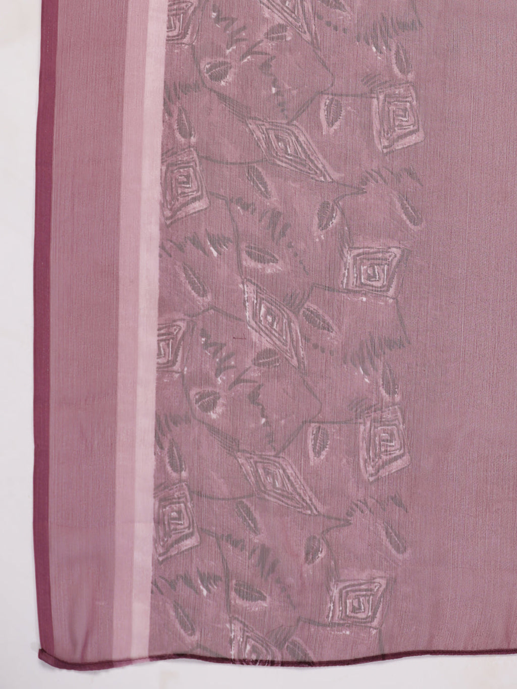 Janasya Regular Biscuit Slub Violet Abstract Tie-Up Neck Kurta,Bottom & Dupatta