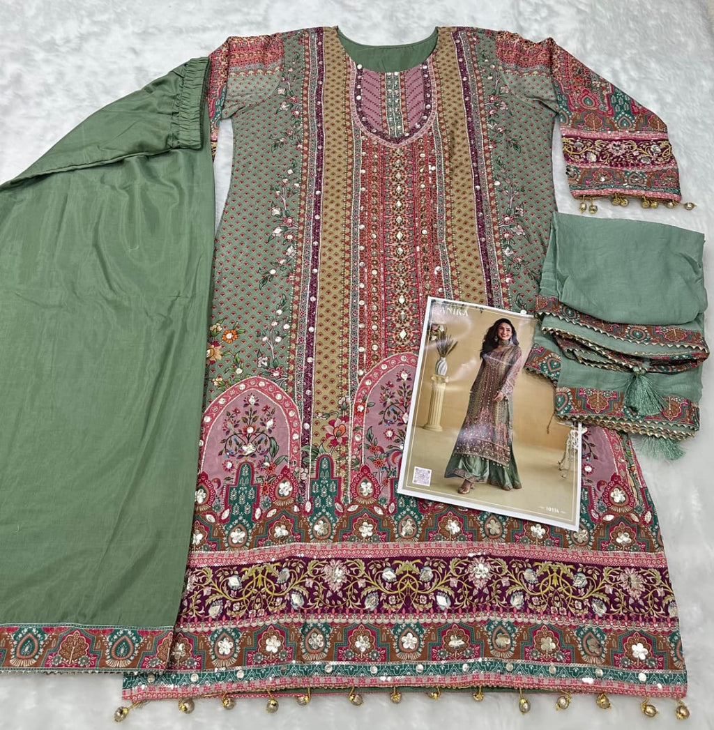 Aarshi Fashions Pink Heavy Crepe Digital Print Palazzo Suits - Distacart