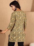 Antaran Green Pure Cotton Embroidered Tunic