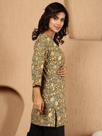 Antaran Green Pure Cotton Embroidered Tunic