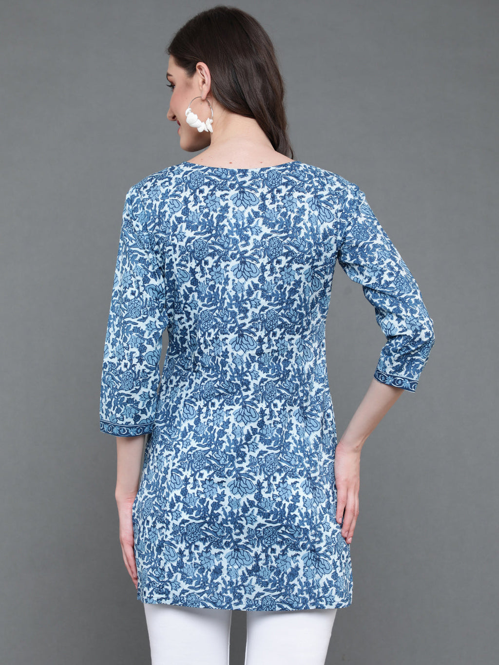 Antaran Blue Pure Cotton Printed Tunic