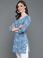 Antaran Blue Pure Cotton Printed Tunic