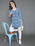 Antaran Blue Pure Cotton Printed Tunic