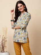 Antaran Blue Pure Cotton Printed Tunic