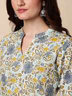 Antaran Blue Pure Cotton Printed Tunic