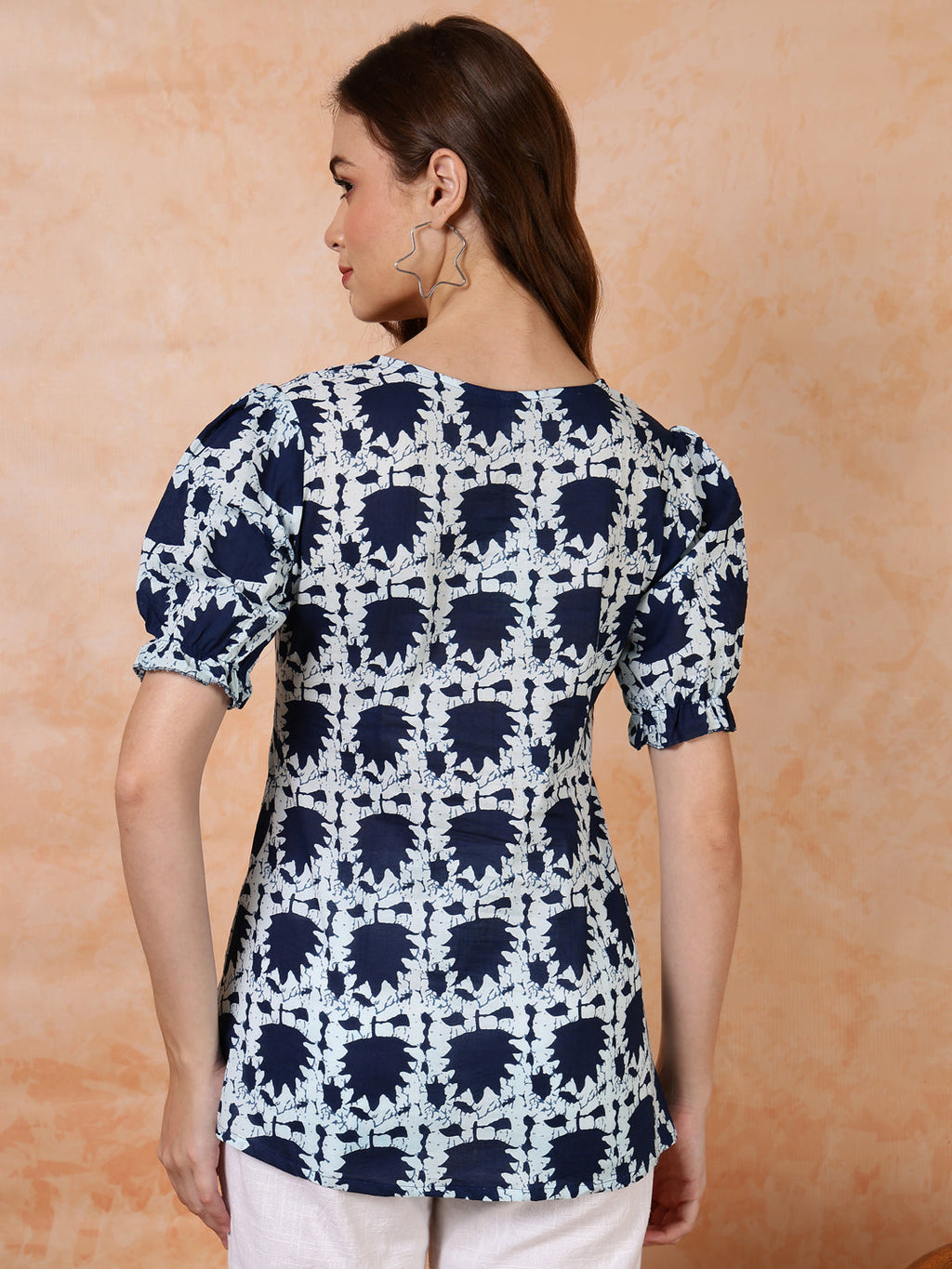 Antaran Blue Pure Cotton Printed Tunic
