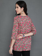 Antaran Grey Pure Cotton Embroidered Top