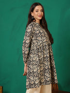 Antaran Black Pure Cotton Printed Tunic