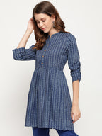 Antaran Blue Pure Cotton Printed Tunic