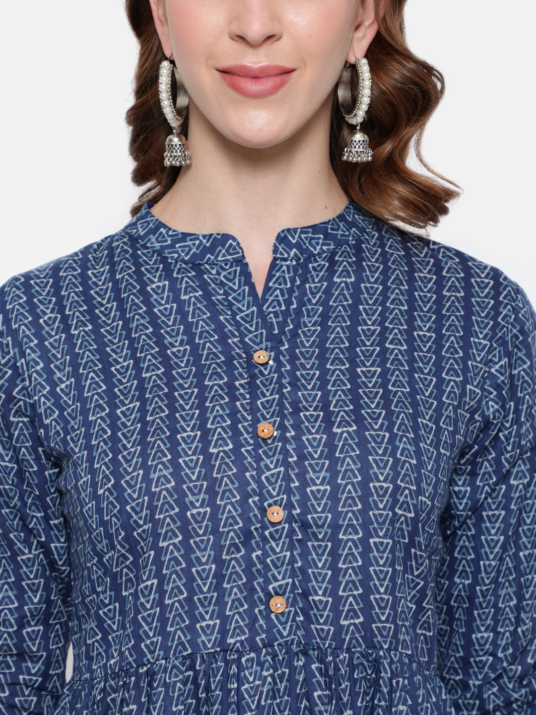 Antaran Blue Pure Cotton Printed Tunic