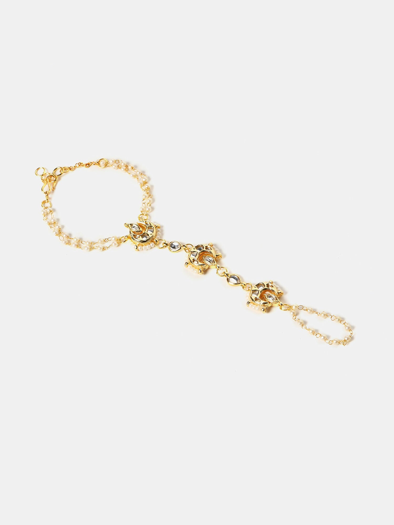 Ruby Raang Moon Pearl Hand Chain - Distacart