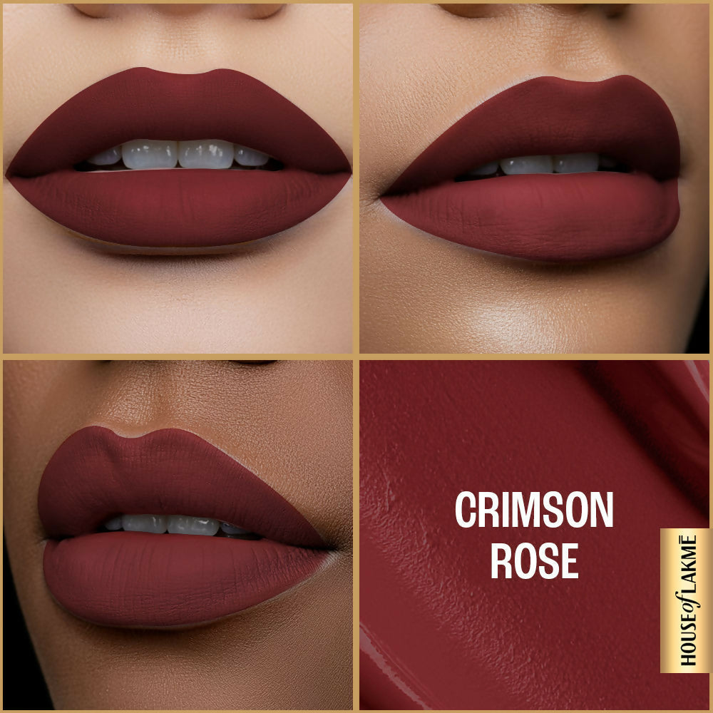 Lakme Ultimate Glam Matte Liquid Lipstick - Crimson Rose