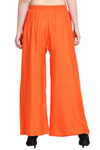 PAVONINE Orange Color Rayon Fabric Half Flared Sharara For Women - Distacart