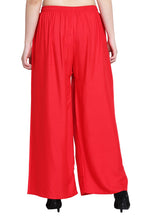 PAVONINE Red Color Rayon Fabric Half Flared Sharara For Women - Distacart