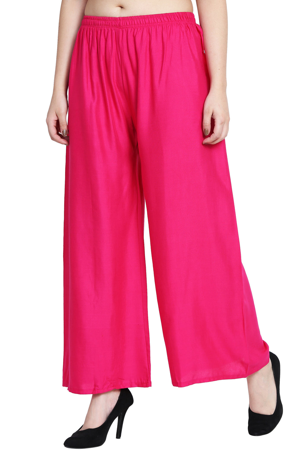 PAVONINE Rani Color Rayon Fabric Half Flared Sharara For Women - Distacart