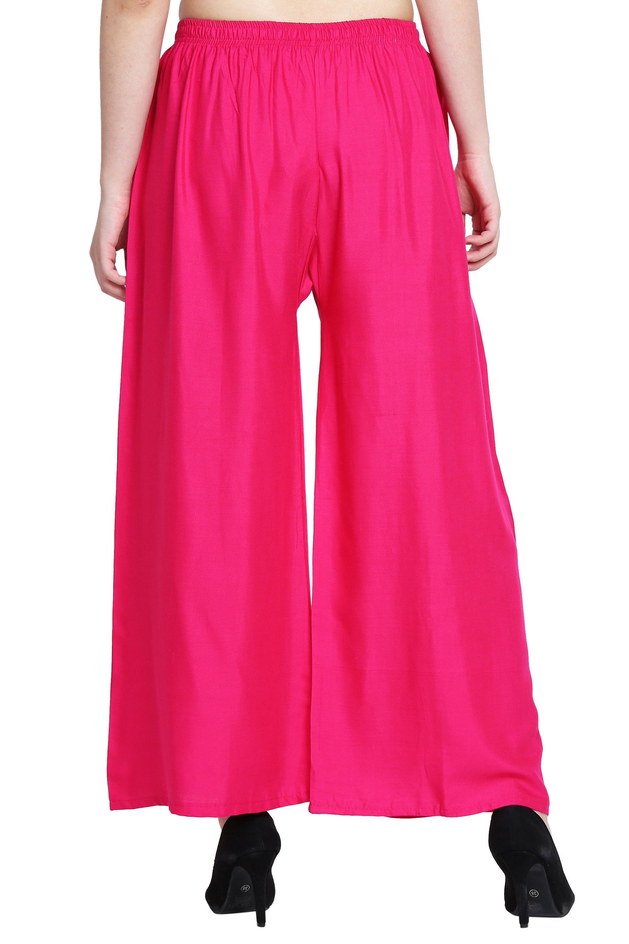 PAVONINE Rani Color Rayon Fabric Half Flared Sharara For Women - Distacart