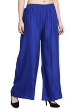 PAVONINE Royal Blue Color Rayon Fabric Half Flared Sharara For Women - Distacart