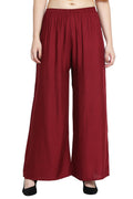 PAVONINE Maroon Color Rayon Fabric Half Flared Sharara For Women - Distacart