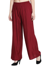PAVONINE Maroon Color Rayon Fabric Half Flared Sharara For Women - Distacart