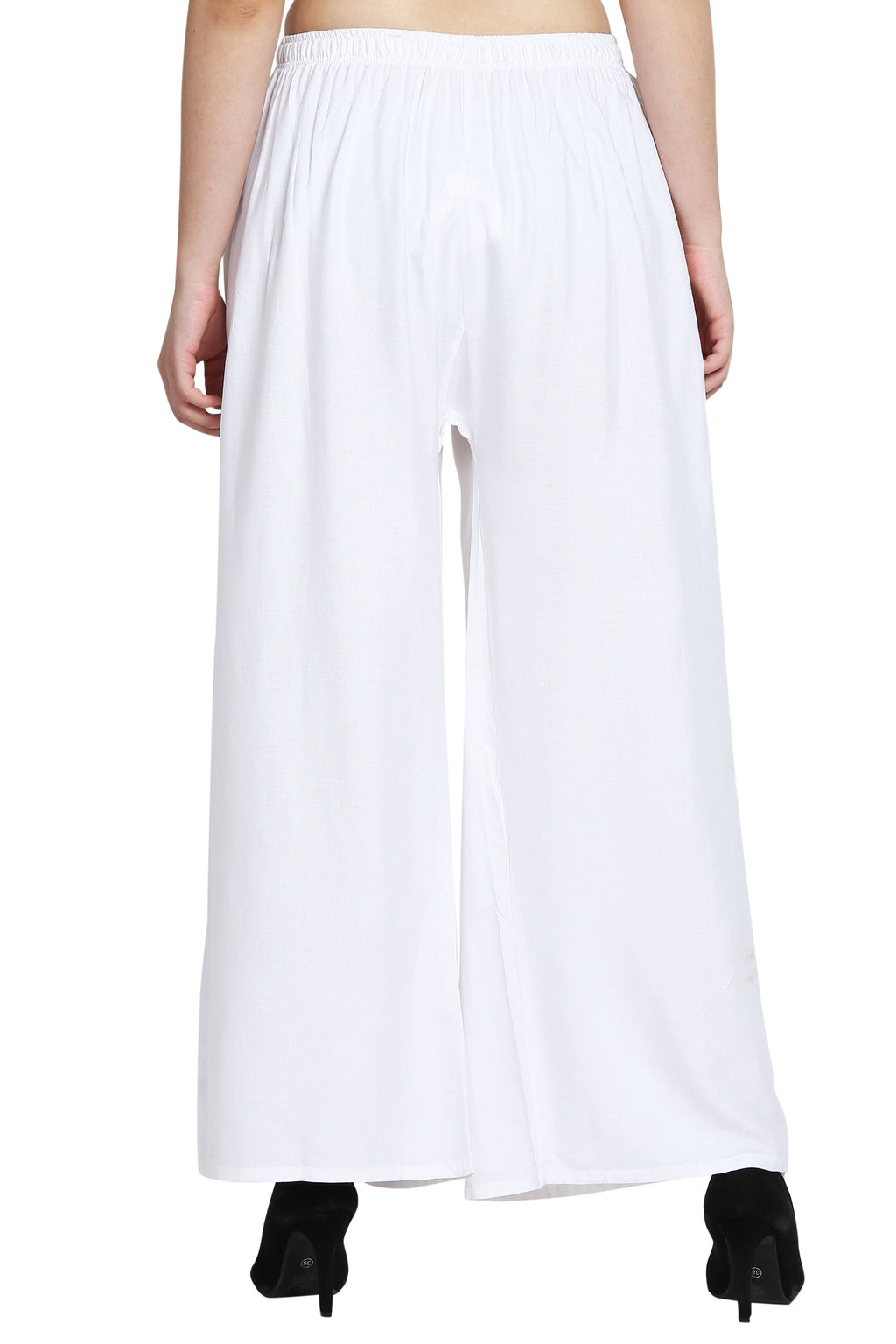 PAVONINE White Color Rayon Fabric Half Flared Sharara For Women - Distacart