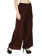PAVONINE Brown Color Rayon Fabric Half Flared Sharara For Women - Distacart