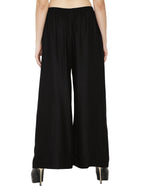 PAVONINE Black Color Rayon Fabric Half Flared Sharara For Women - Distacart