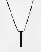 VOJ Women Black -Toned Stainless Steel Rhodium Plated Chain With Pendant Beads Chain