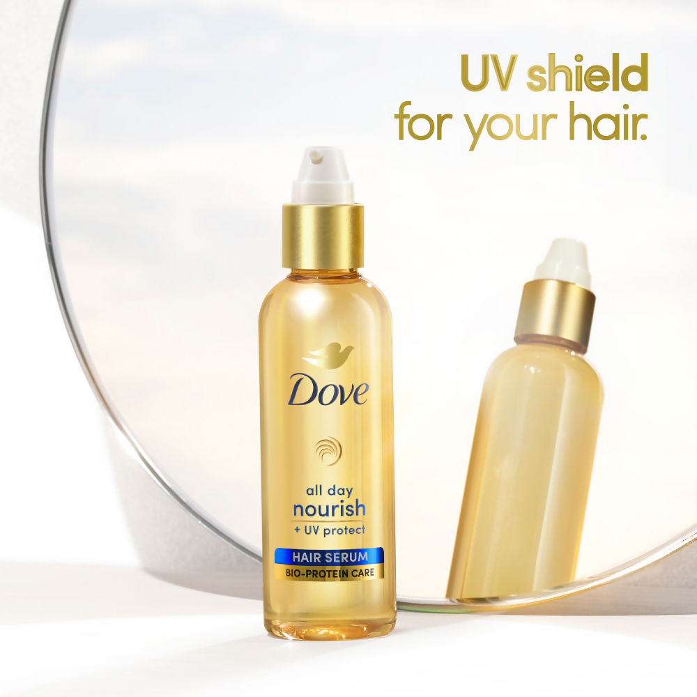 Dove All Day Nourish + UV Protect Hair Serum With Bio Protein Care - Distacart