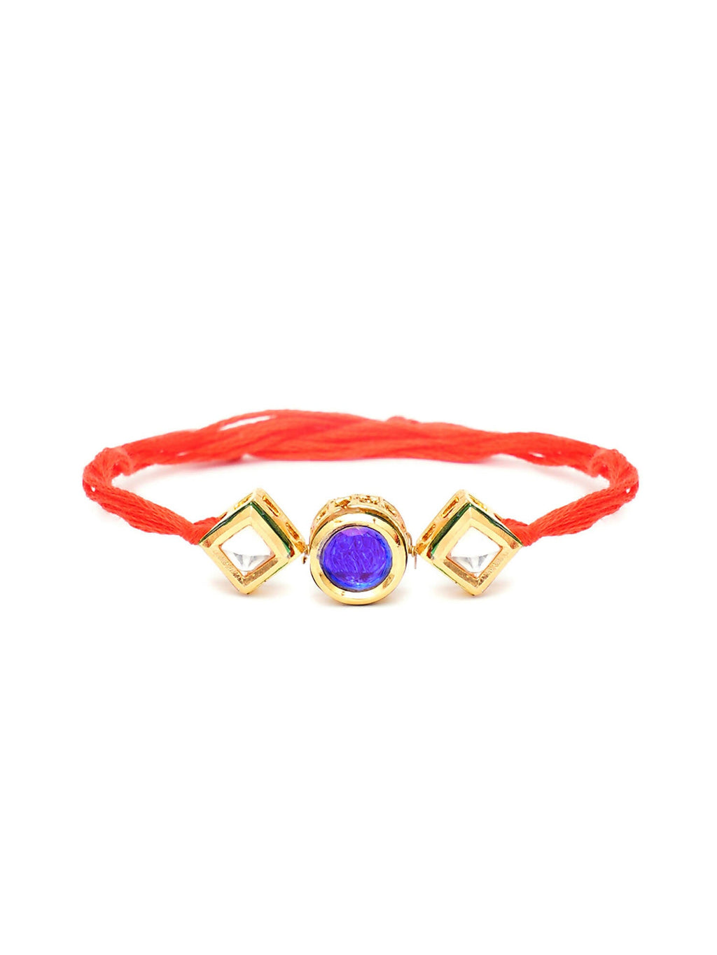 Designer kundan Rakhi - Ruby Raang - Distacart
